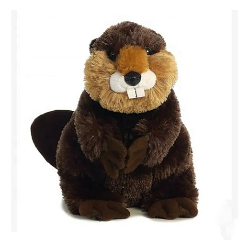 2021 Cute custom wild stuffed animal beaver plush toys for kids