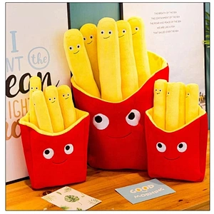 French Fries Pillow Pizza Plush Toys Kids Dolls Birthday Gift Present Children Toy Soft Cushion Pillow