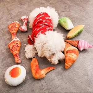 Plush Realistic imitate chicken wing Shape For Pet Toy Chew Bite
