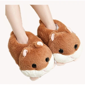 Home Indoor Customized Winter warm kids hamster plush slipper shoes