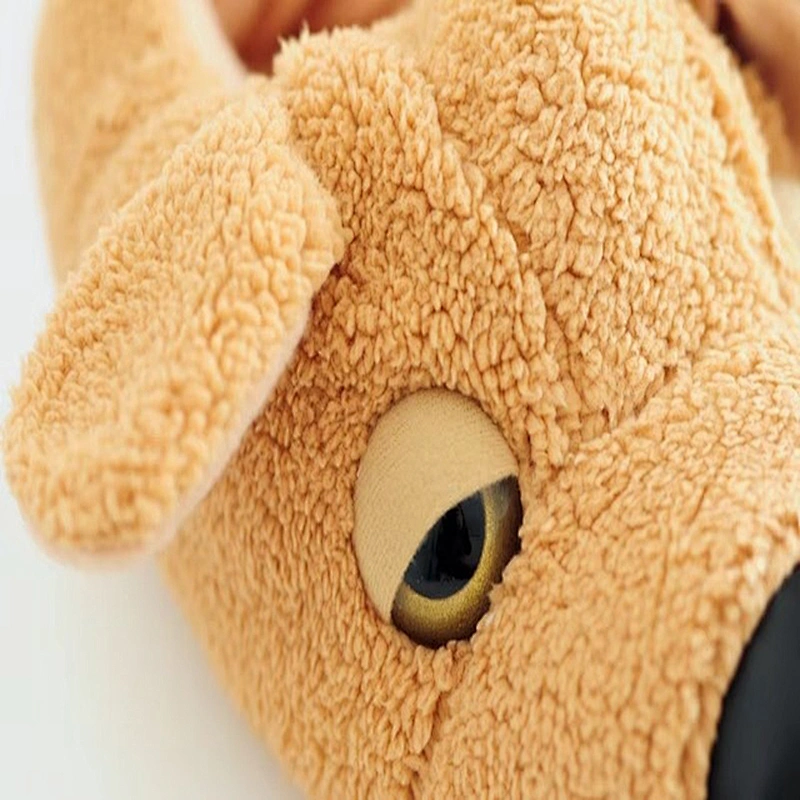 Wholesale Indoor Customized Winter warm kids stuffed dog plush slipper shoes