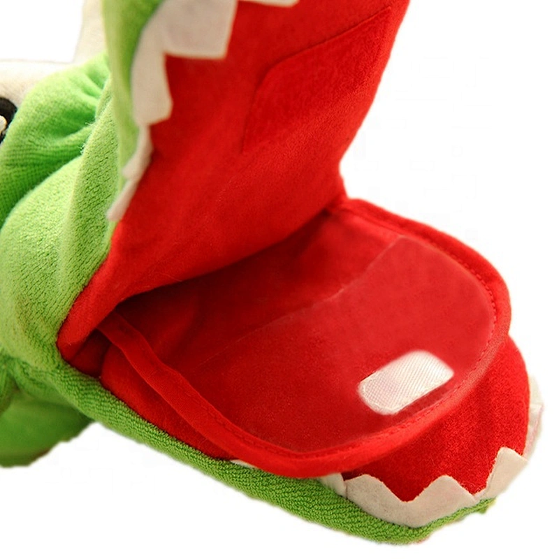 Funny kids educational stuffed crocodile puppet plush toys