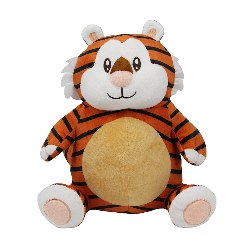 25-35cm soft stuffed printed plush happy new year tiger toy