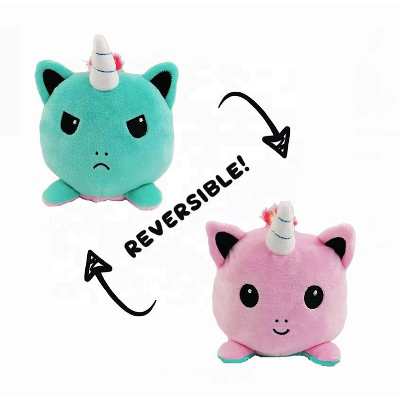 Hot selling new custom OEM design reversible unicorn plush toys