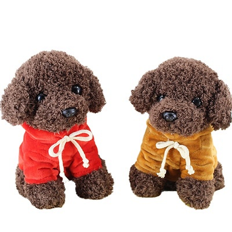 18-25cm soft stuffed plush baby toy lovely teddy dog with T-shirt