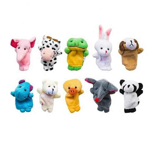 Cartoon Animal Finger Puppet Plush Toys Animal Hand Puppet Plush Toys