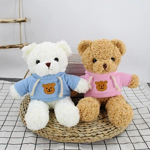 30-50cm soft stuffed plush baby toy lovely teddy bear with T-shirt