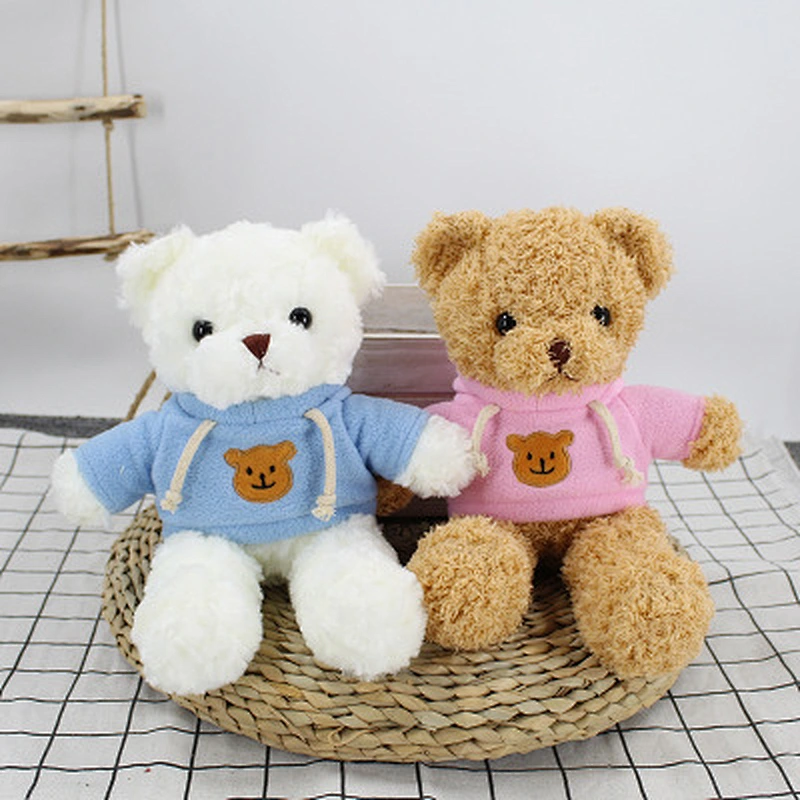30-50cm soft stuffed plush baby toy lovely teddy bear with T-shirt