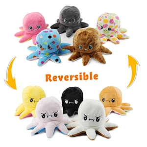 Soft And Reversible Plush Octopus AnimaToy Colorful pulpo
