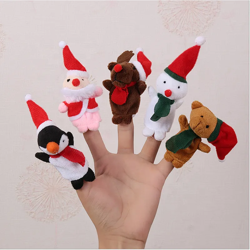 Cartoon hand puppet finger puppet baby children's story telling early education soothing dolls plush toys