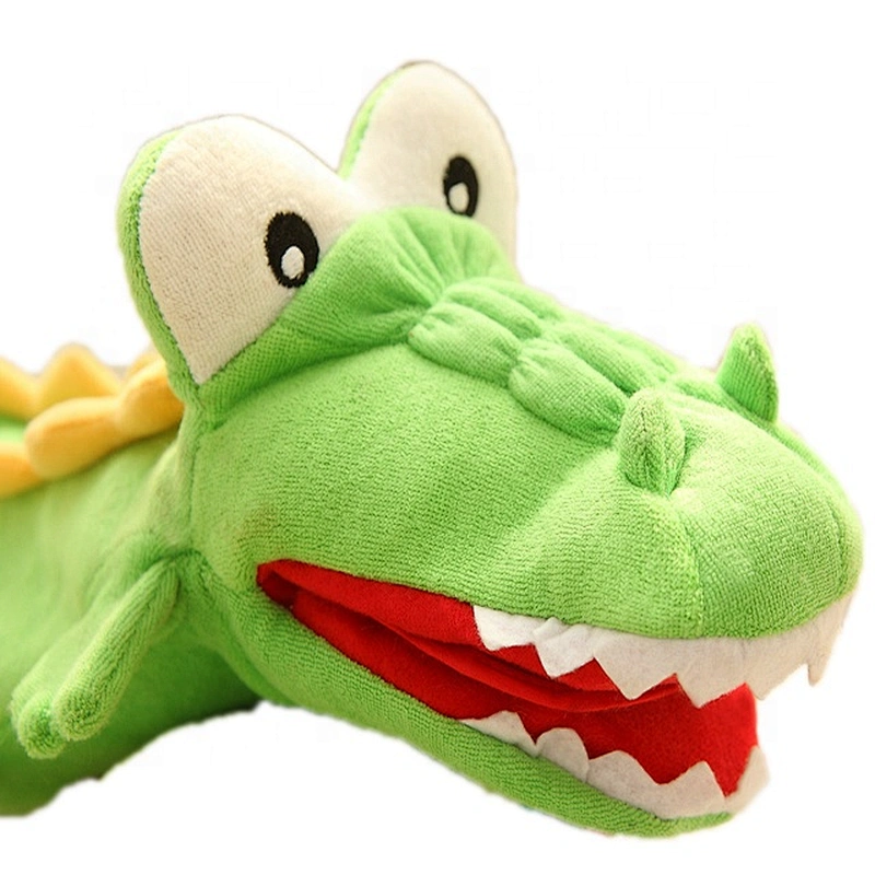 Funny kids educational stuffed crocodile puppet plush toys