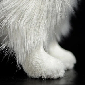 Factory Wholesale Real Life Border Collie Dog Soft Toy Realistic Long Haired Black Dog Plush Puppy Toys