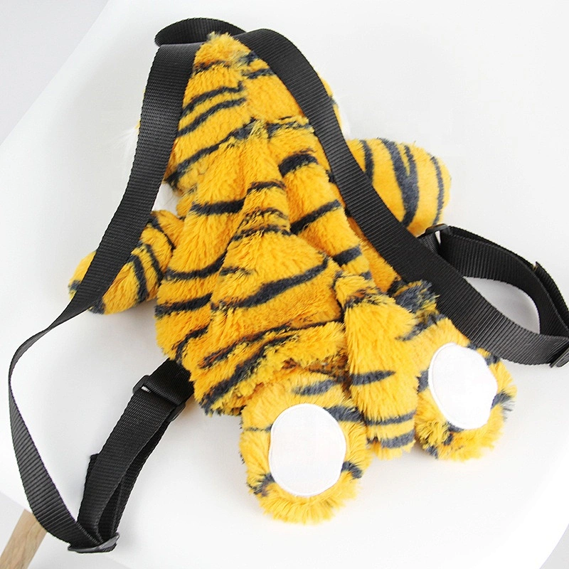 2021 Hot selling Promotional OEM cute custom stuffed tiger plush backpack