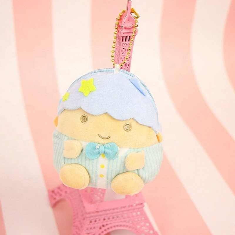 Hot Sale Plush Purse Little Twin Stars Cinnamoroll Dog Kuromi Stuffed Plush Toys Bags Pendant Kids Gifts