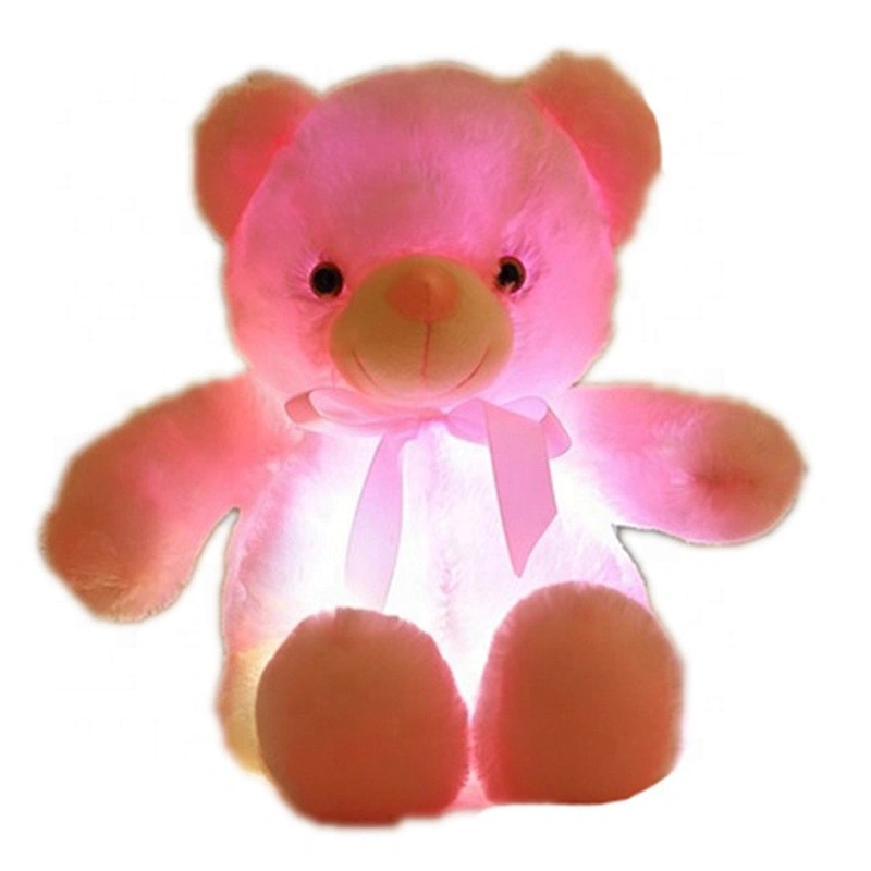 Kids customized luminous stuffed bear plush toys for kids