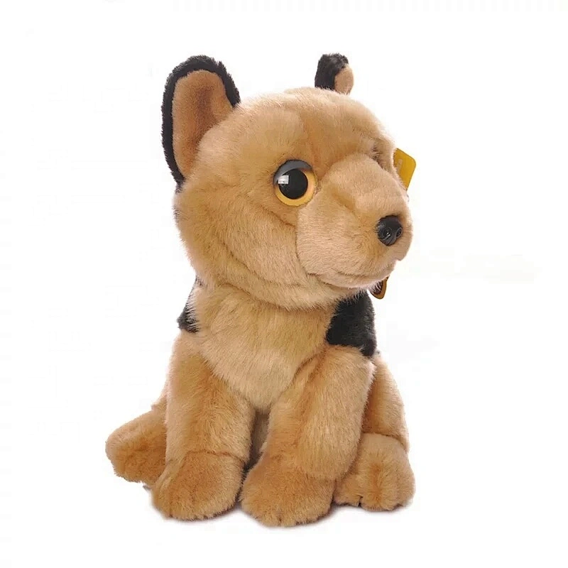 Factory Direct Sale Lifelike German Shepherd Dog Plush Toys Cute Sitting Wolfhound Plush Dolls Wolf Dog Puppy Plush