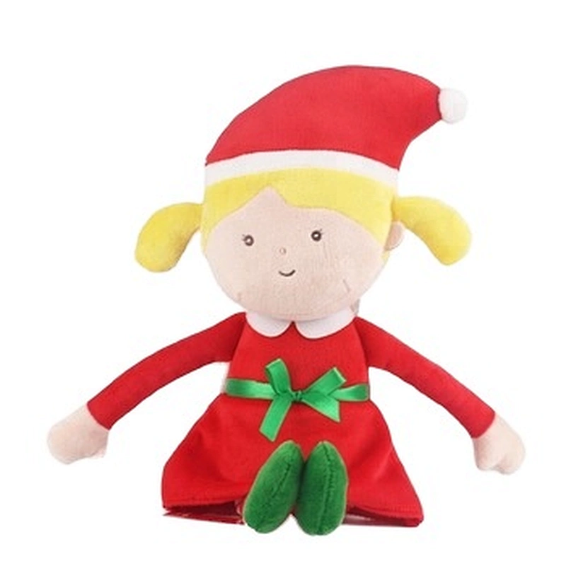 Christmas toy Plush elf toy on the shelf
