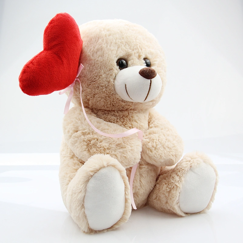 Cute soft stuffed teddy bear with heart adorable valentine gift for girlfriend