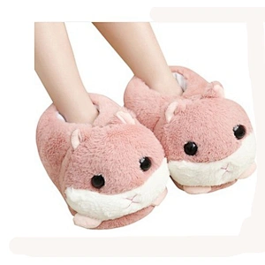 Home Indoor Customized Winter warm kids hamster plush slipper shoes