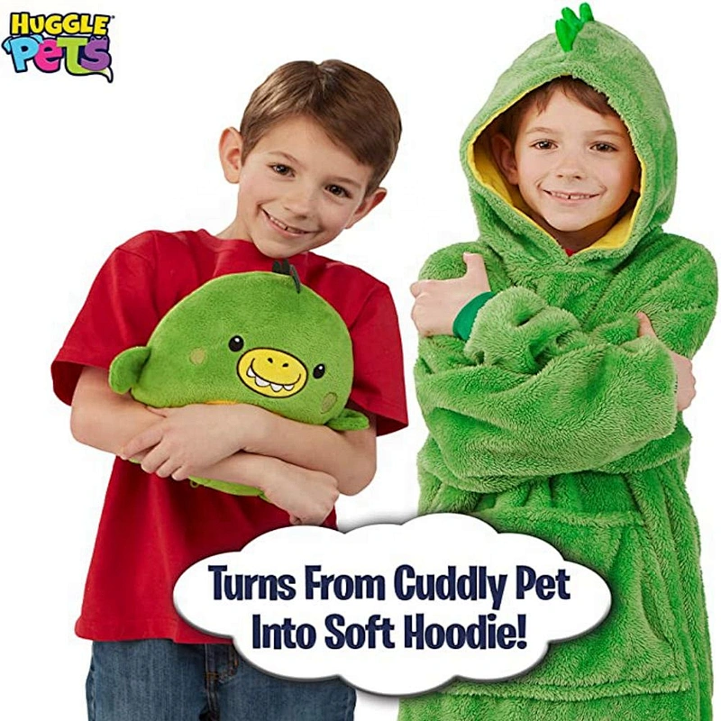 ultra plush blanket flannel throw animal kids huggle hoodie sherpa fleece