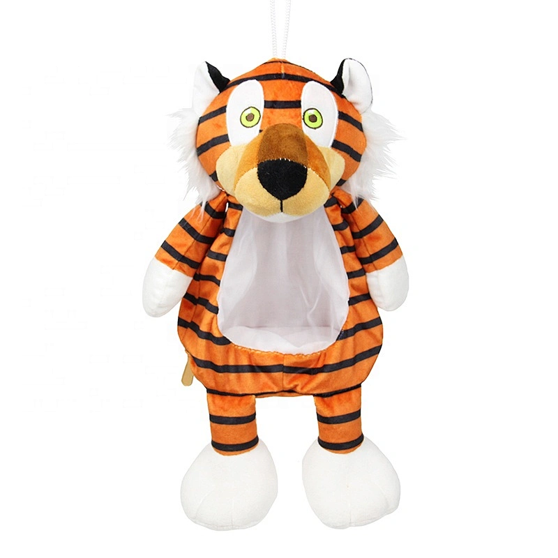 New Hot selling Promotional cute custom stuffed tiger plush backpack