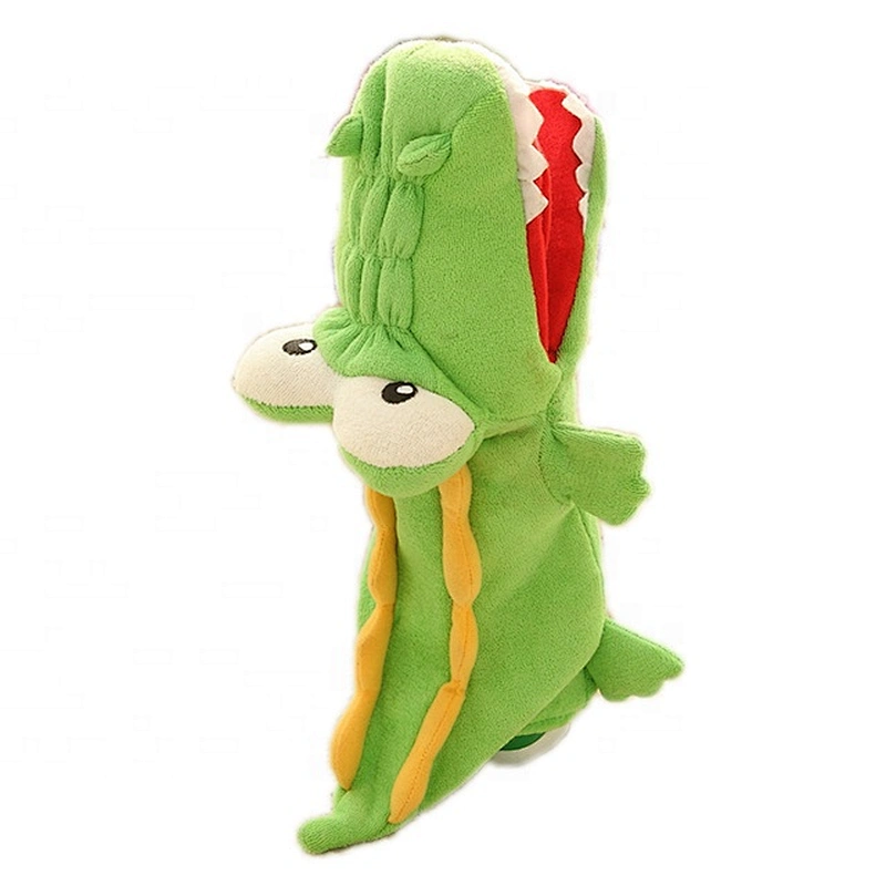 Funny kids educational stuffed crocodile puppet plush toys