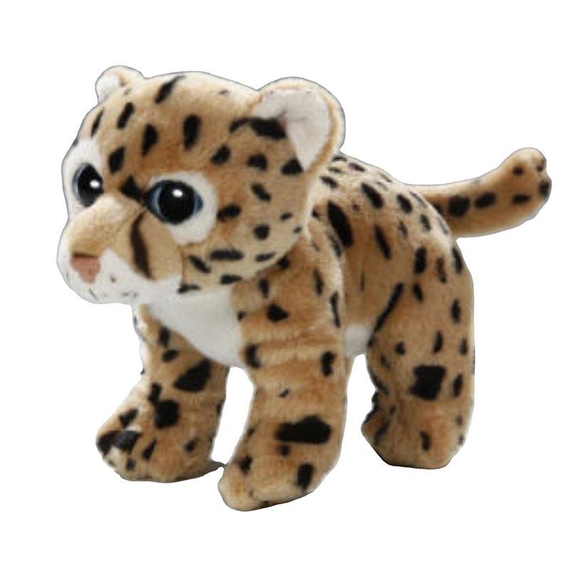 Soft cute stuffed toys lifelike  leopard cat ocelot plush toy for kids