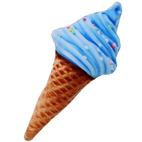 Plush Realistic Ice-cream Shape For Pet Toy Chew Bite