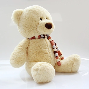 Custom sitting bear with scarf stuffed toys teddy bear for Christmas