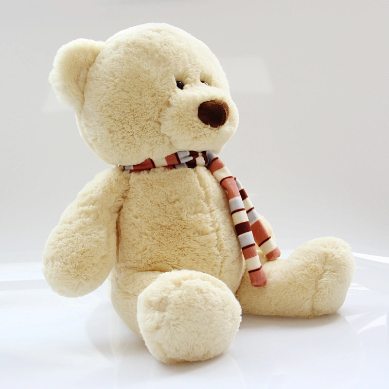 Custom sitting bear with scarf stuffed toys teddy bear for Christmas