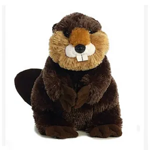 2021 Cute custom wild stuffed animal beaver plush toys for kids