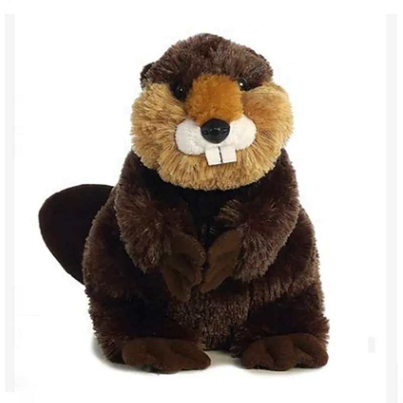 2021 Cute custom wild stuffed animal beaver plush toys for kids
