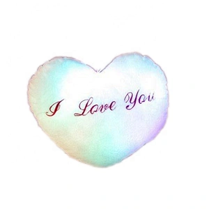 Birthday gift customized luminous stuffed heart  plush pillow cushion