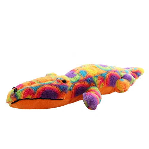 Rainbow plush soft stuffed alligator toy tie-die plush crocodile toys for kids