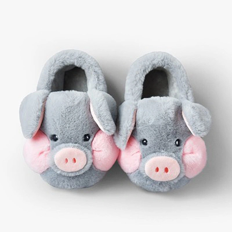 Home Indoor Customized Winter warm kids hamster plush slipper shoes
