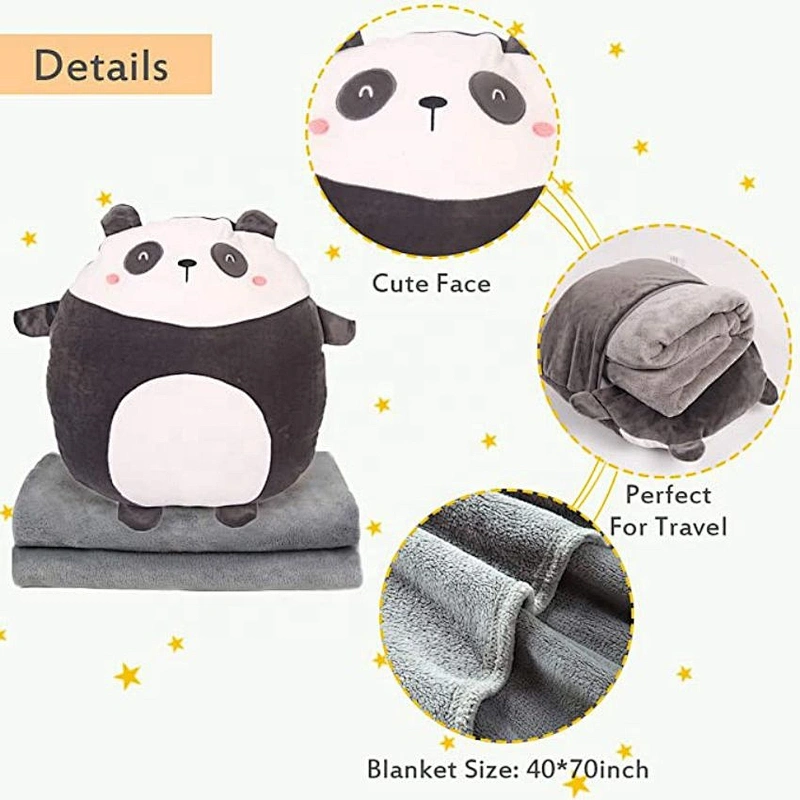 super soft fur throw with double baby toys blanket with plush toy