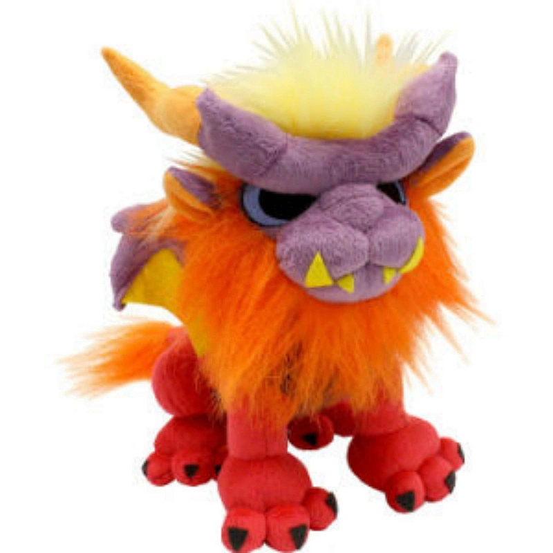 Plush Cute wholesale standing Toy dino&dragon kylin simulation orange color dino stuffed toys