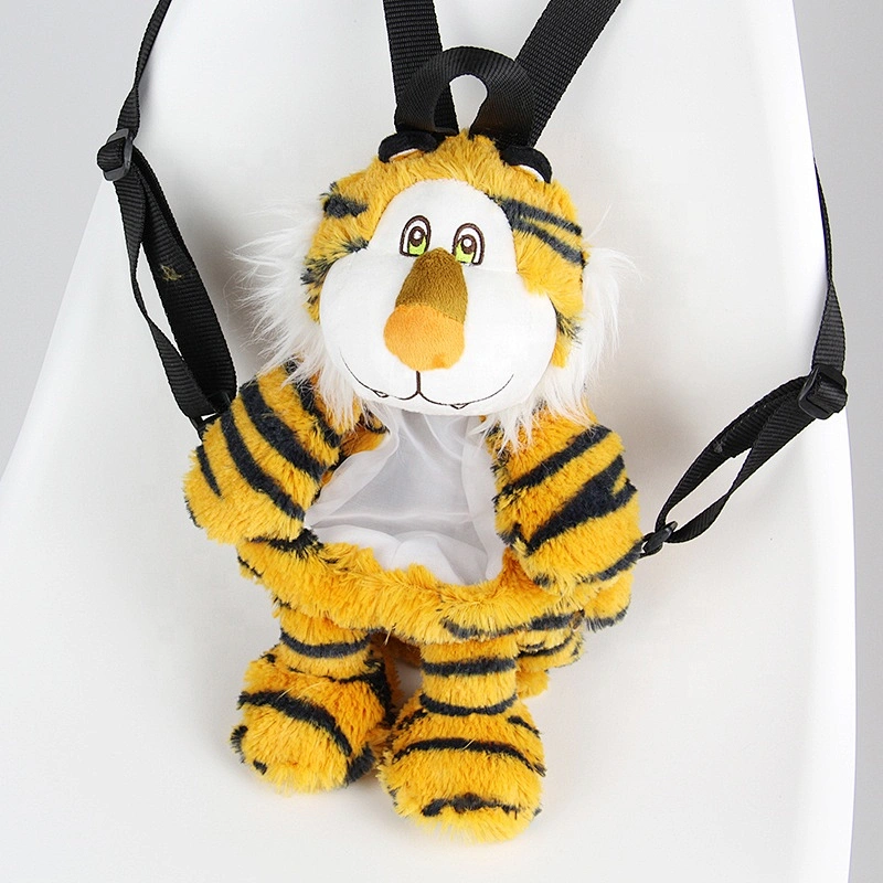 2021 Hot selling Promotional OEM cute custom stuffed tiger plush backpack