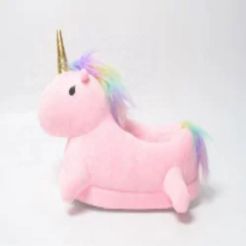 wholesale peluches soft toy plush slippers unicorn