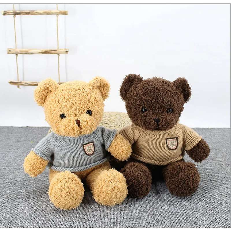 New teddy bear doll plush toy ground push cloth children gift custom logo