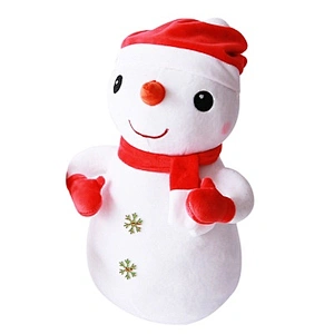 hot selling soft stuffed  santa, reindeer, snowman handmade plush Christmas toy