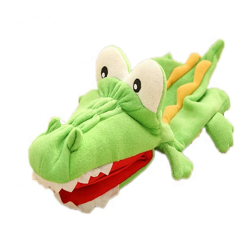 Funny kids educational stuffed crocodile puppet plush toys