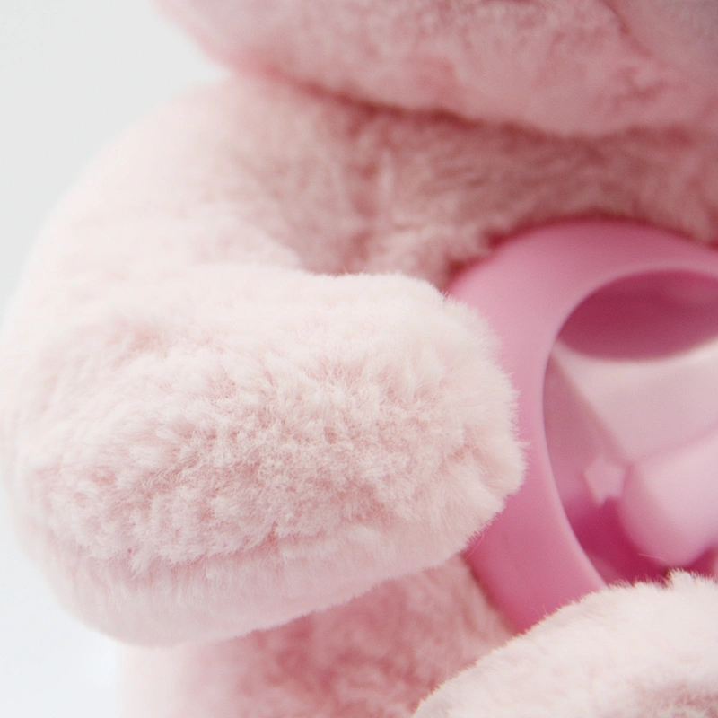 Cute adorable soft stuffed pink teddy bear with sound box and music box valentine gift