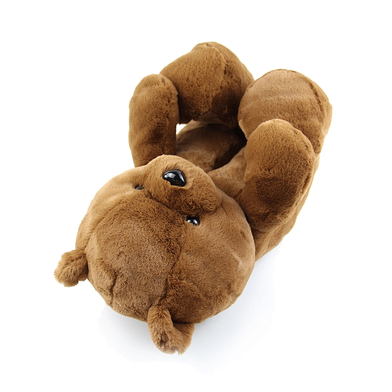 Wholesale Cute Plush Slippers Women Cheap Custom Teddy Bear Slippers