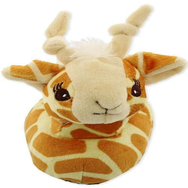 Different animals shaped custom toddlers plush slipper for baby kids
