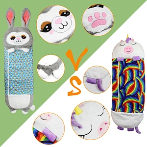 140*45cm soft stuffed customized design plush happy nappers Penguin sleeping bag for 5-6 years old baby
