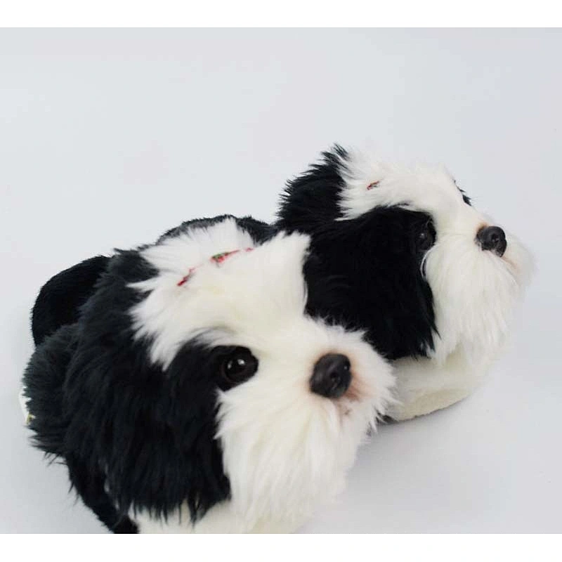 Lovely Plush Slippers for Kids Plush Dogs Cheap Custom Plush Slippers