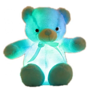 Kids customized luminous stuffed bear plush toys for kids