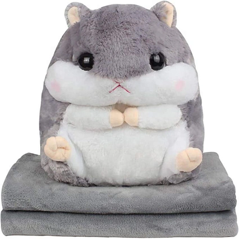 cute hamster stuffed animal pillow	toy with blanket
