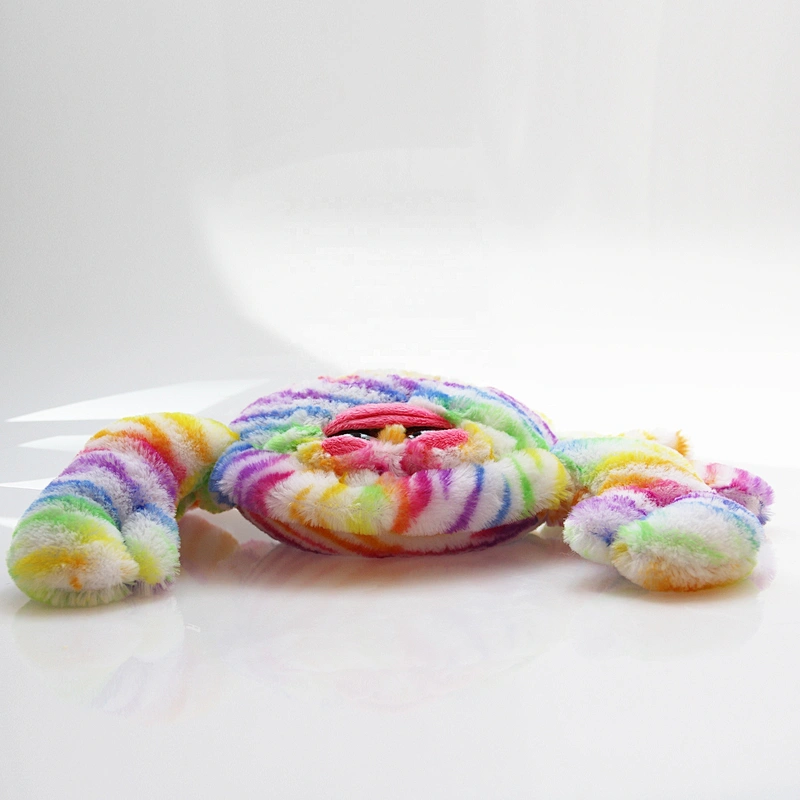 Rainbow plush soft stuffed crab toy plush crab toy for kids